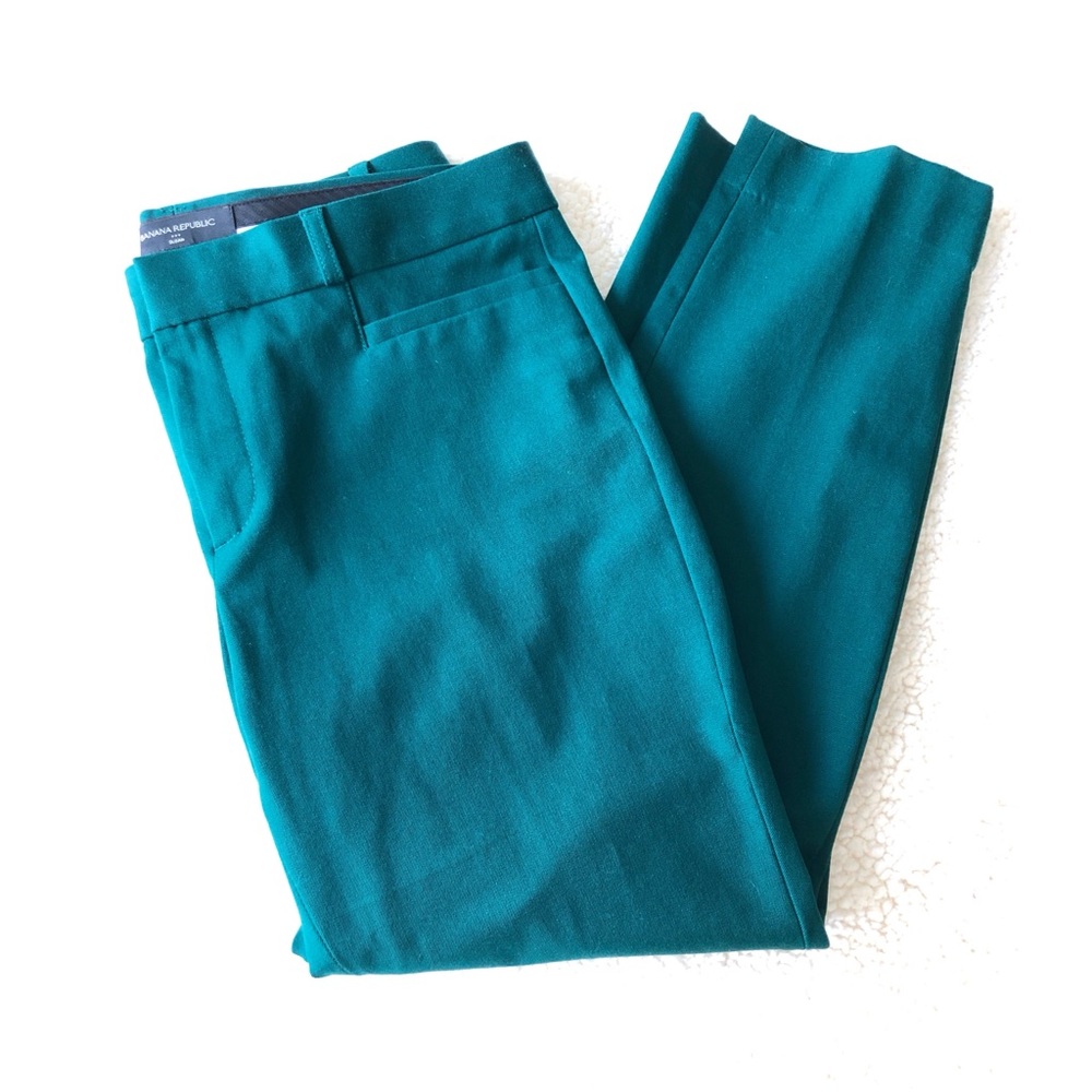 Banana Republic Green Sloan Straight Pant Petite